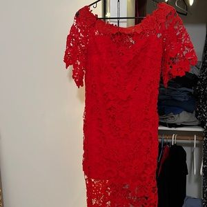 Gentle worn Lacey red dress